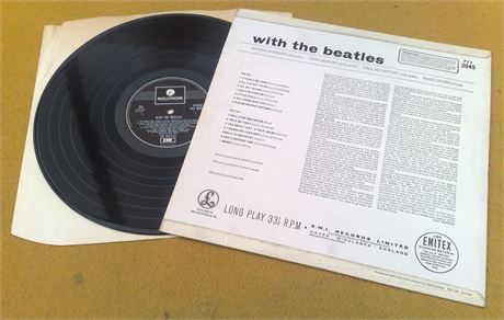 " WITH THE BEATLES " SUPER UK 1 BOX EMI PRESSING IN RARE TWIN FLIPBACK SLEEVE