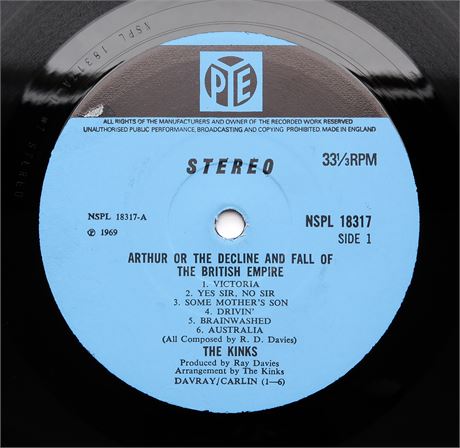 The Kinks - Arthur - UK 1969 1st Stereo Press Pye LP MINT-