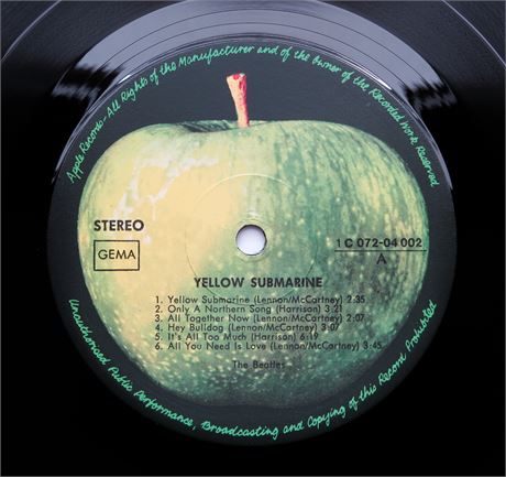 Beatles - Yellow Submarine - 1970's German Apple Press LP Audiophile