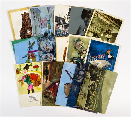15 x 1960's Polish Postcard Discs incl. 3 x Beatles titles