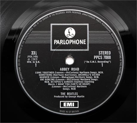 The Beatles - Abbey Road - UK 1969 EXPORT PARLOPHONE LP PPCS 7088
