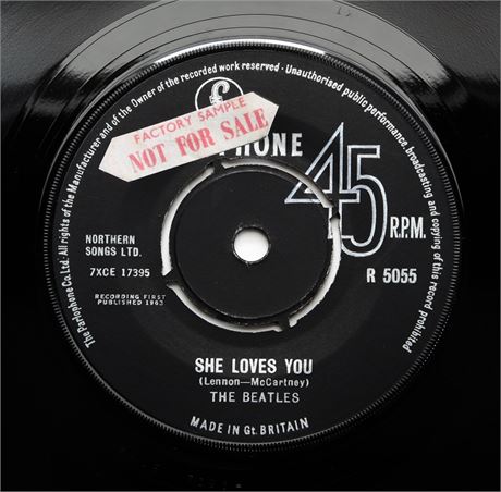 The Beatles - She Loves You - UK 1963 FACTORY SAMPLE 45 EX