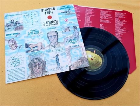 JOHN LENNON " SHAVED FISH "SUPERB NMINT UK LP WITH CUSTOM INNER & SPECTOR CREDIT