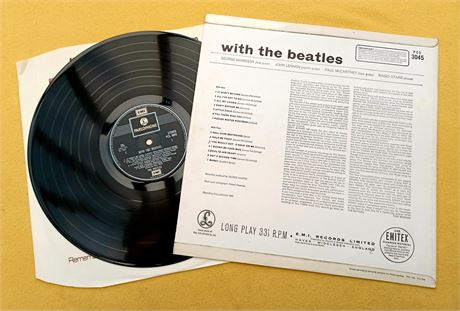 " WITH THE BEATLES "SUPERB UK 2 BOX EMI PRESS IN RARE MISCUT TWIN FLIPBACK SLV