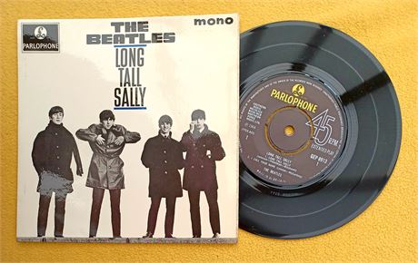 BEATLES " LONG TALL SALLY " SUPERB UK EARLY 70'S SPECIAL ORDER EP NO POLO RINGS