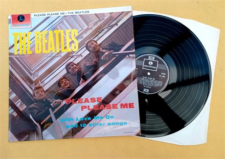 BEATLES " PLEASE PLEASE ME "SUPERB UK 2BOX EMI IN RARE " GHOST MONO " SLEEVE