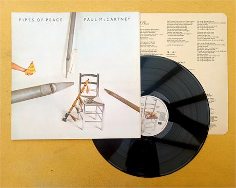 PAUL McCARTNEY " PIPES OF PEACE "SUPERB UK ORIGINAL LP WITH CUSTOM INNER